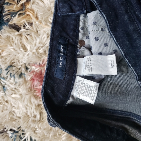 Lucky Brand Lolita Skinny Jeans Boho Bohemian Dark Wash Mid Rise Jegging 4 27 - Picture 7 of 9